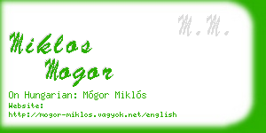 miklos mogor business card
